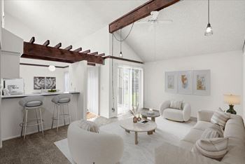 Beautifully decorated ,Well Lit Living Room at Bremerton Park Apartment Homes , Prairie Village, KS, 66204